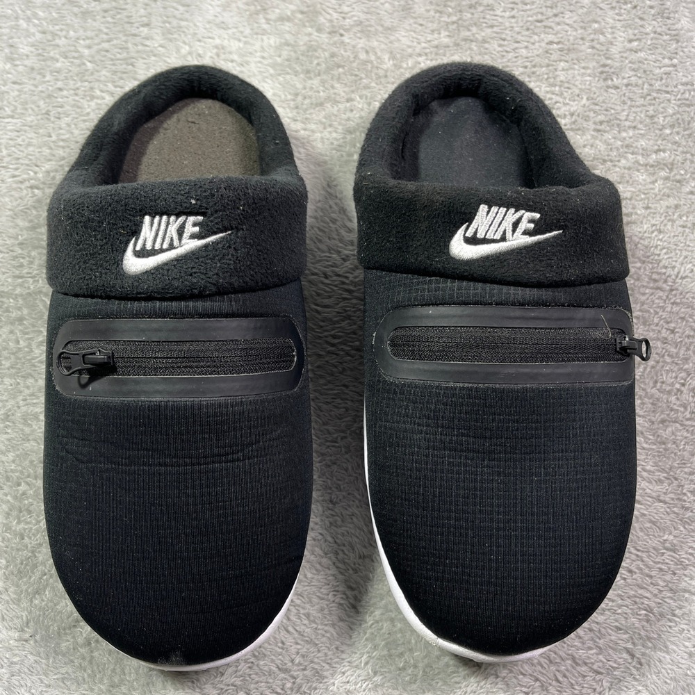 Nike Burrow Black White Women's Size 7 Slippers Slides Shoes Lounge Comfort